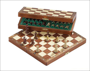 Schachspiel Reiseschach Breite 30 cm standard Buchform 
