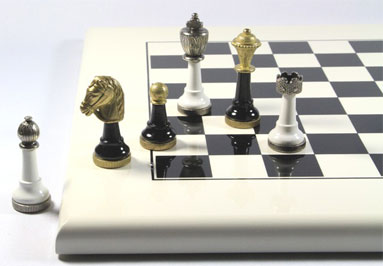Schach-Set Elixit 'S' Metall und Holz
